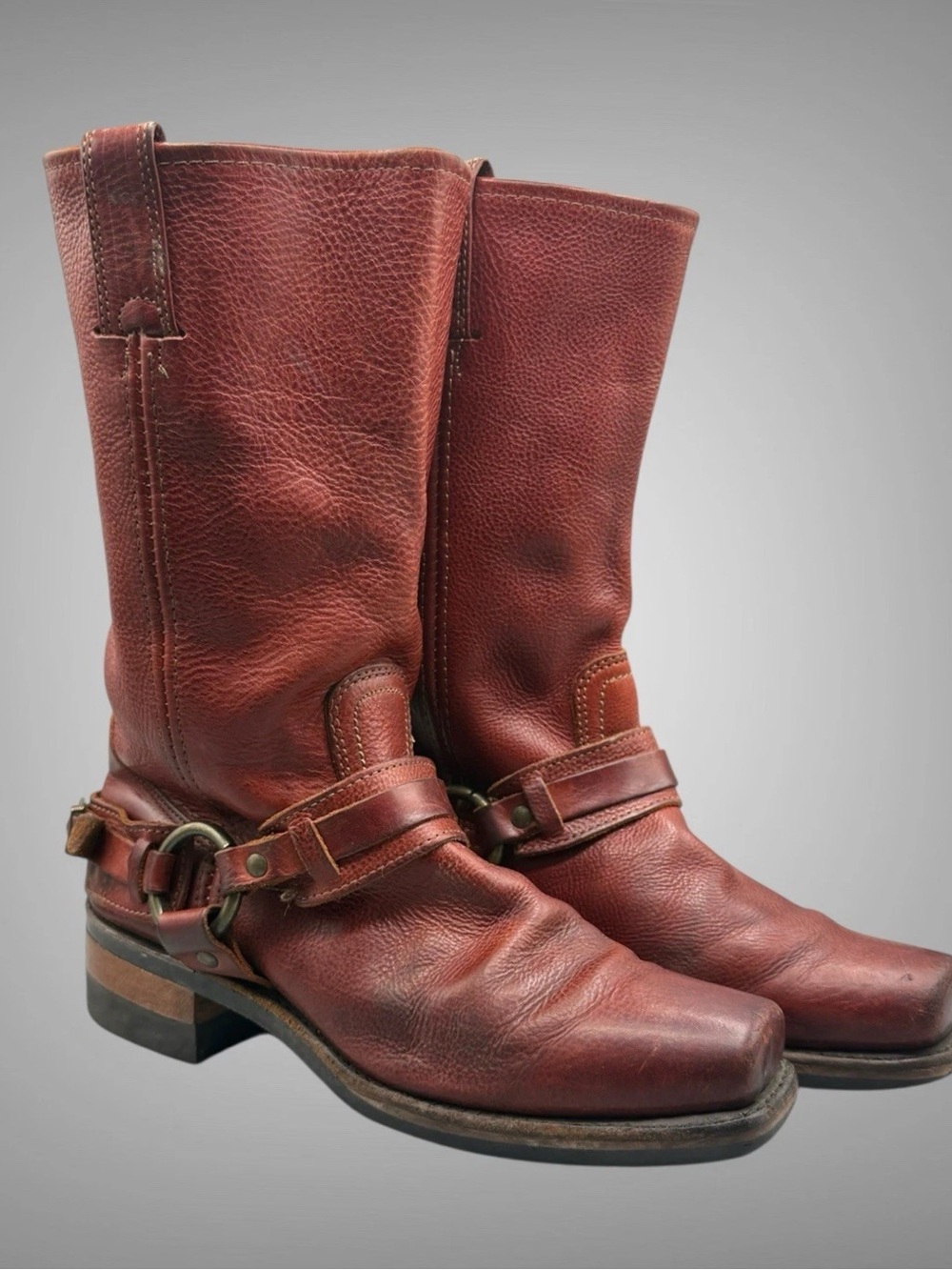 RED VINTAGE FRYE HARNESS